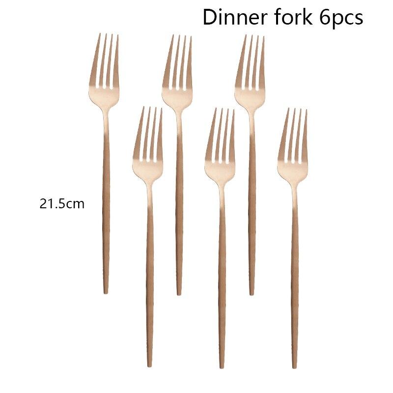 6Pcs Rianbow Matte Abendessen Gabel Edelstahl Geschirr Besteck Küche Gabel Hotel Familie Geschirr Besteck Besteck Set