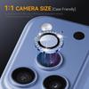 NORTHJO Rhinestone Camera Lens Protector Tempered Glass Metal Ring Film