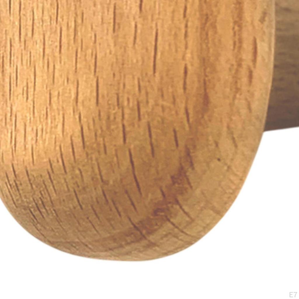 Coat Hook in Wood, Wall-Mounted Organizer with Dresser Drawer Knob
