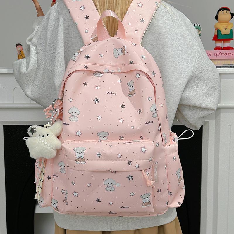 Mori Girl Cute Japanese-Style Star Puppy Backpack for Teens