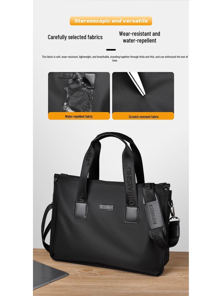 Satchi Kangaroo Men's Large Oxford Shoulder Bag - Versatile Business Briefcase & Laptop Carrier