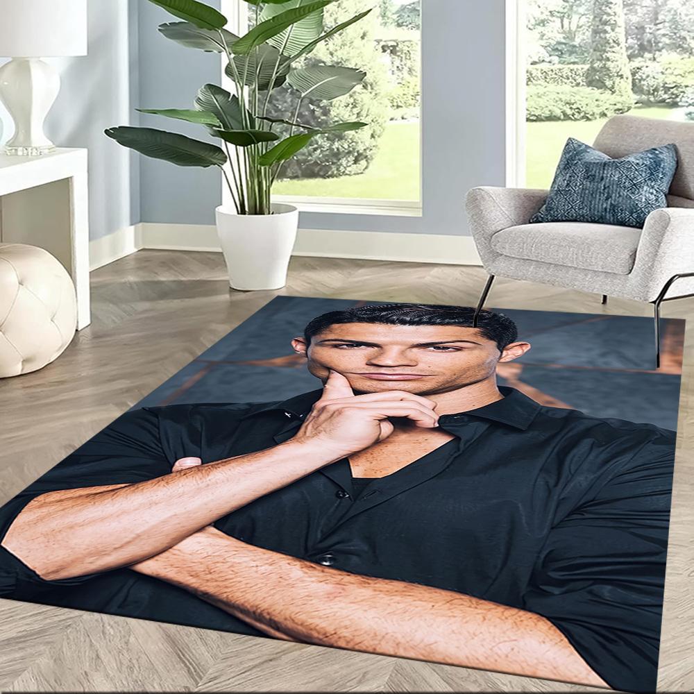 Cristiano Ronaldo 121 Teppich Büroteppich Design für Balkon Arbeitszimmer Eingangsbereich Außen rutschfester Teppich Anime Bürodekoration Geschenk für Festivals