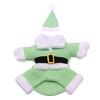 Lovely Christmas Outfit for Dog Cats Santa Costume Jumpsuit Hat Set Pet Festival Costume Theme Party Photoshooting Props