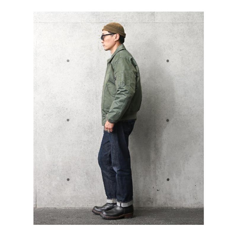 Normanlong Men's Trendy Cotton Pilot Jacket, Air Force Military Style with Turn-Down Collar, CWU-45P Baseball Jacket
