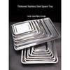 MOLUONA 304 Stainless Steel Rectangular Deep Tray