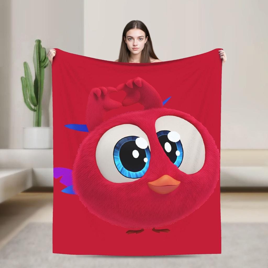 Wo ist Chicky Flanelldecke Tier Vogel Weiche Überwurfdecke für Picknick im Freien Neuheit Tagesdecke Sofa Bettbezug