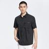 SEPTWOLVES Men's Loose Fit Contrast Stripe Short Sleeve Shirt