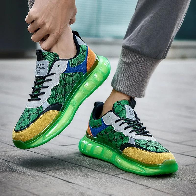 Fashion 2024 Latest Men's Thick Soled Height Increasing Versatile Casual Shoes Fashionable Campus Style Youth Running Sports Shoes