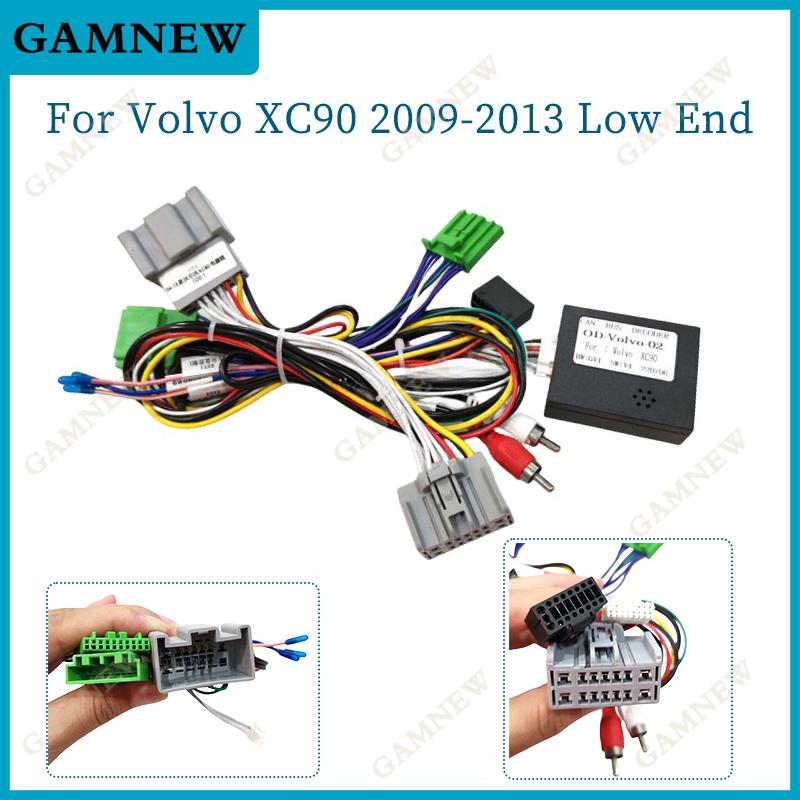 Car 16pin Audio Wiring Harness With Canbus Box For Volvo XC90 2009-2013 Aftermarket Stereo Installation Wire Adapter