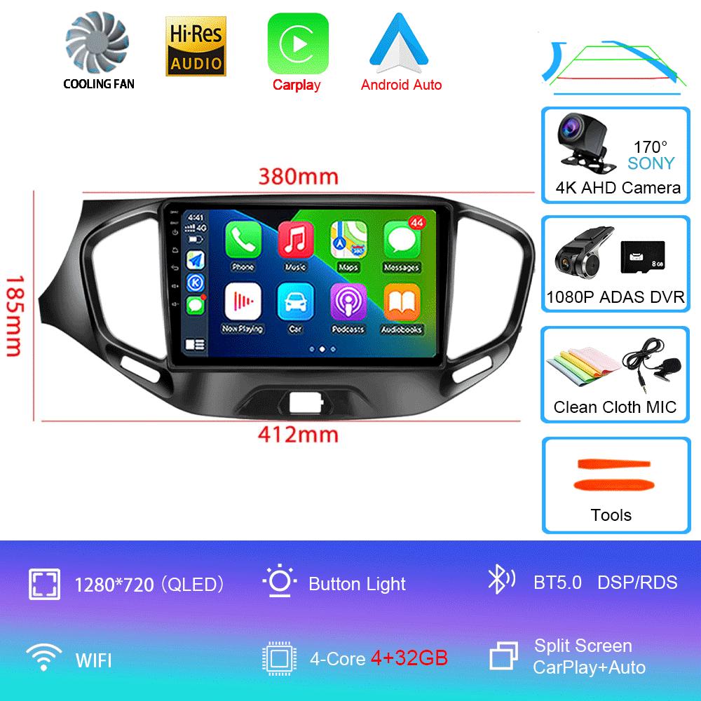 For LADA Vesta Cross Sport 2015-2019 Wireless Carplay Stereo Head Unit 2DIN Screen Android 14 Car Radio Multimedia Navigation 4G