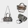 Retro Leopard Print Handbag for Women, Rivet Niche Underarm Bag, Trend Single Shoulder Crossbody Bag
