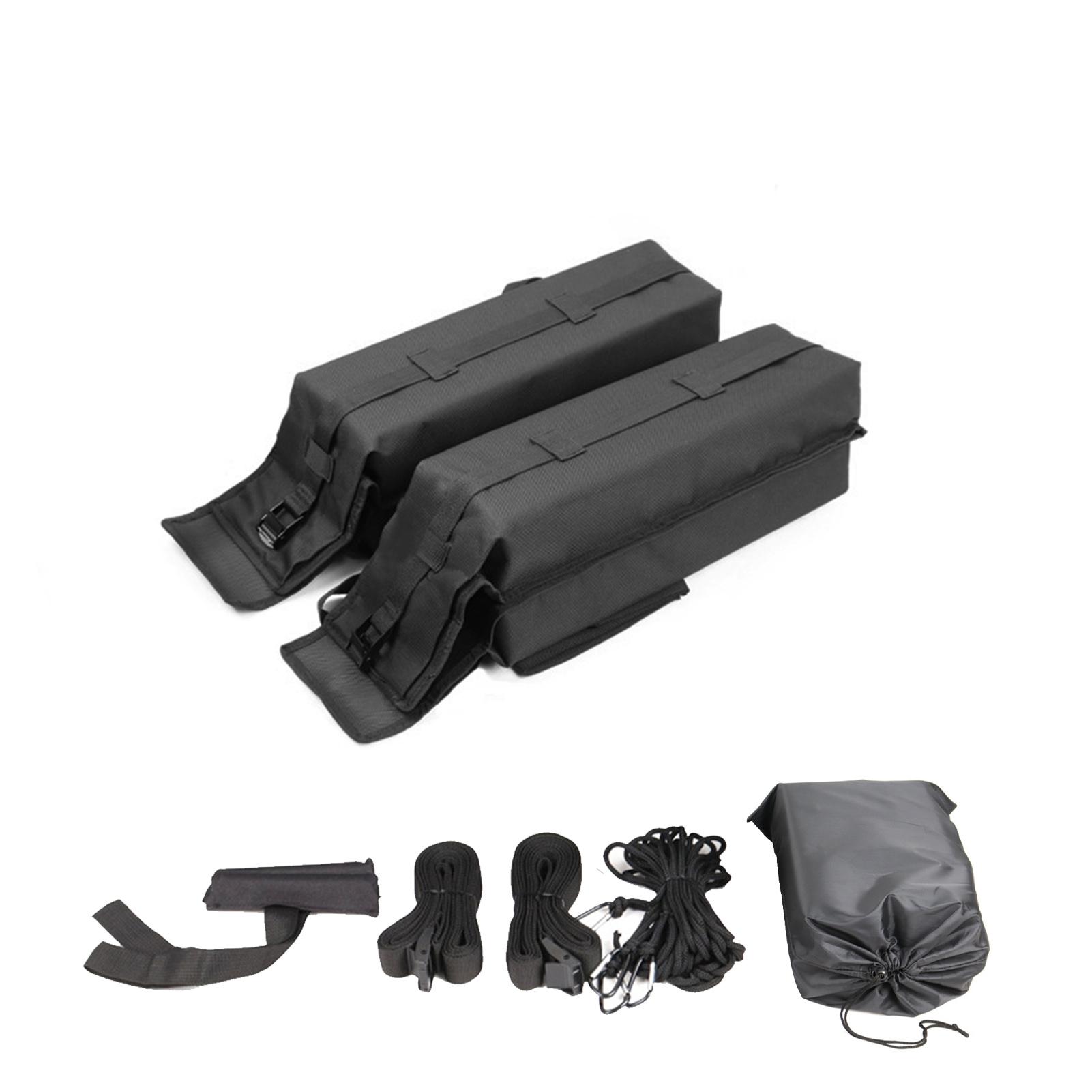 

Универсальный багажник на крышу автомобиля, мягкая полоса на крыше, экономящий место, коврик для багажника для автомобилей без балок на крыше, для каякинга, серфинга, каноэ чёрный