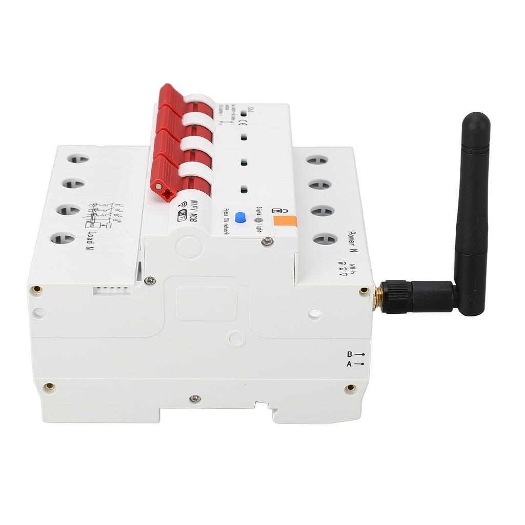 WiFi Circuit Breaker 4P Leakage Protection Switch Remote Control Electricity Metering Switch AC400V 50 60HZ 63A