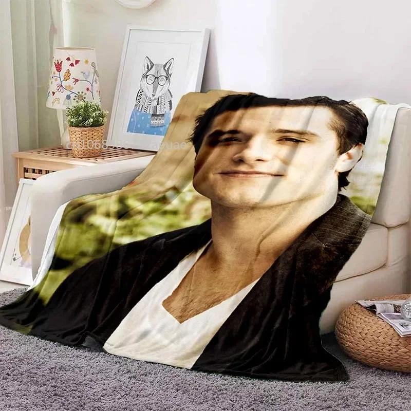 Josh Hutcherson Poster Printed Flannel Blanket Soft Comfortable Home Travel Bed Plush Birthday Gift Fans Gift