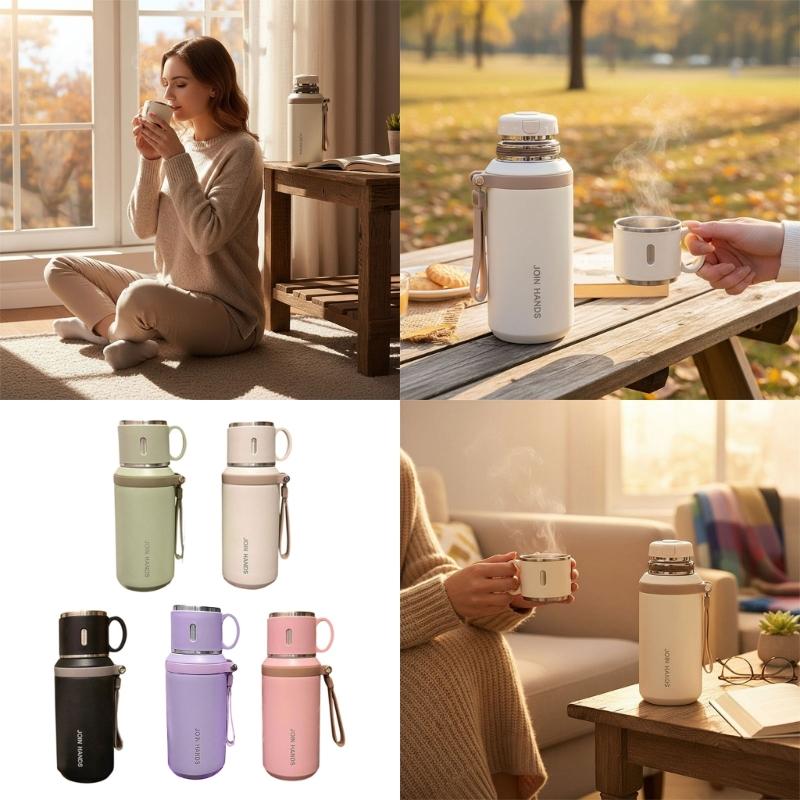 Hochwertige Rostfreie Stahl Thermobecher 500ml Auslaufsicheres Design Mehrere Farboptionen Für Frauen Studenten Berufstätige