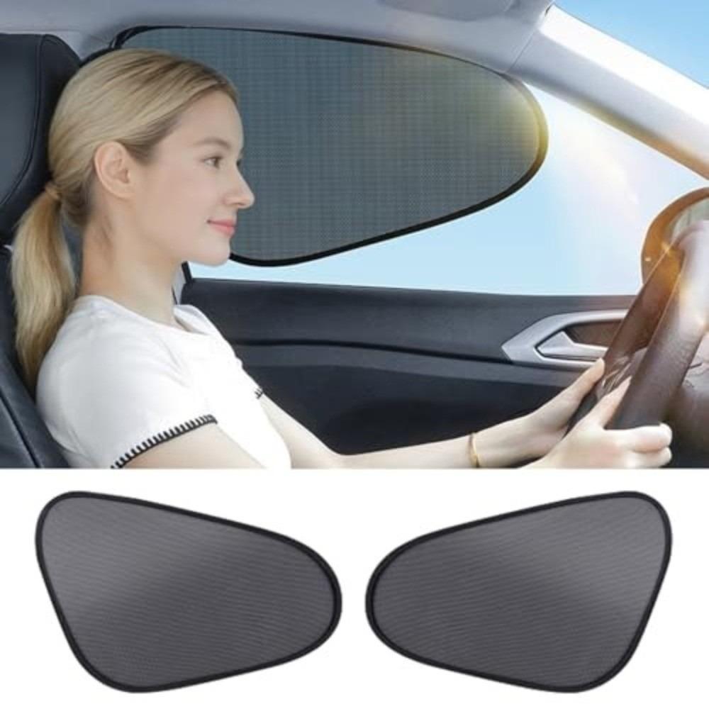 2PCS Breathable Mesh Car Side Window Sun Shade Window Mesh Sun Shade Front Side Windows