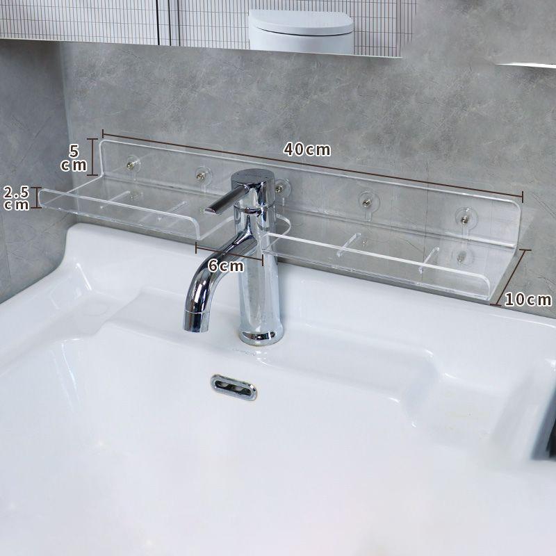 Acrylic Bathroom Shelf Organizer Over The Faucet,Bathroom Sink Shelf Over Faucet,Countertop Organizer Kitchen Above Sink Rack