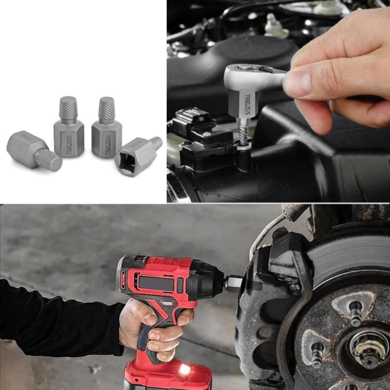 12 Piece Screw Extractor Kit 3/8 Inch Drive Hexagonal Head Multi Spline Tool Suitable For Stripped Bolt And Nut Removal