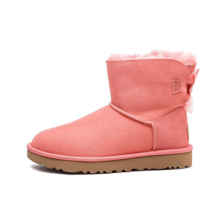 (WMNS) UGG Mini Bailey Bow II Fleece Lined Pink Women s 1016501-LNT EU 36