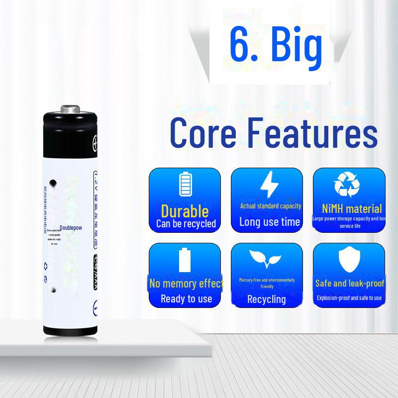 7 High-Capacity Rechargeable Batteries - Ideal for Cameras, Mice, Toys - Nickel-Metal Hydride Technology