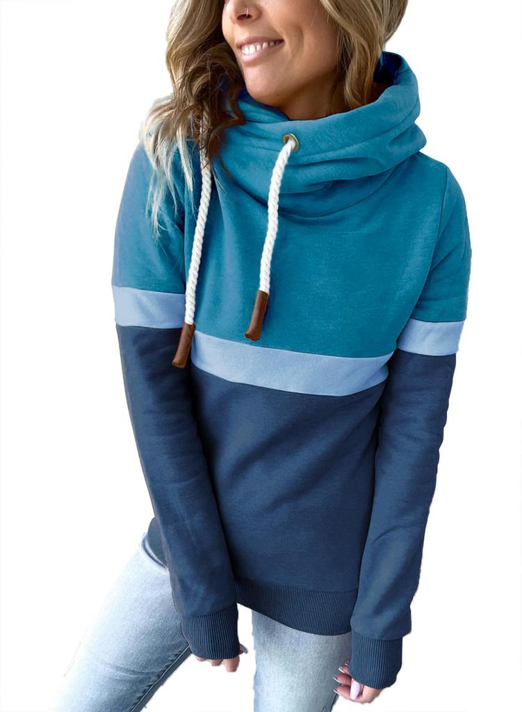 Sweat à capuche décontracté pour femme style européen-américain Automne/Hiver 2024