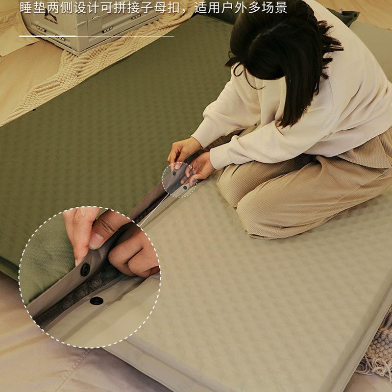 Camping Inflatable Mattress Sleeping Pad With Pillows Ultralight Air Mat Waterproof 5cm Thicken Self Inflating Sleeping Mat