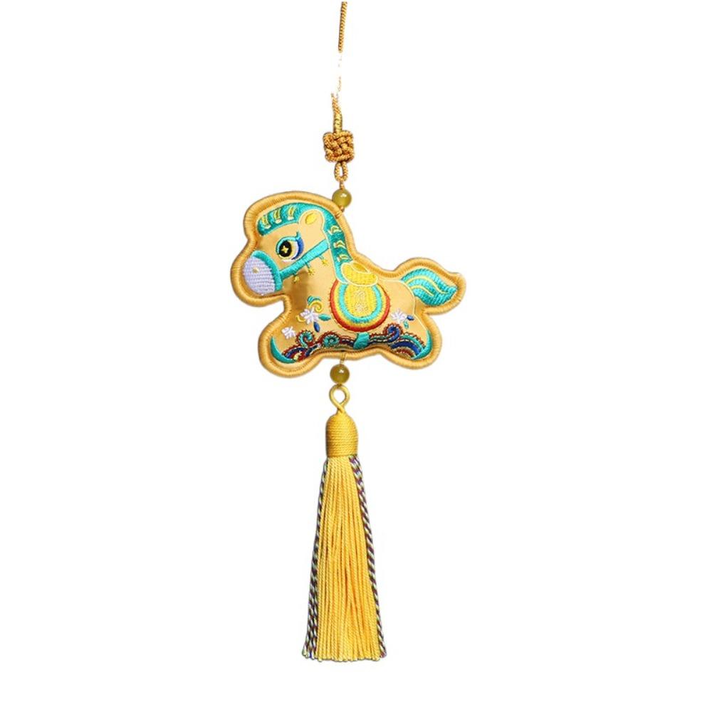 Spring Festival New Year Horse Pendant Chinese Style Car Hanging Ornaments  Festive Accessory