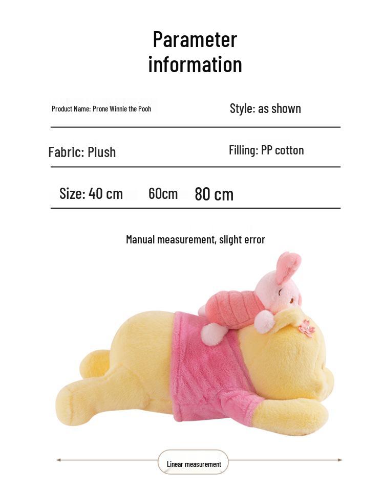 Entzückendes liegendes Bären-Plüschkissen - Ferkel & Winnie Puuh Puppe für Kinder und Mädchen