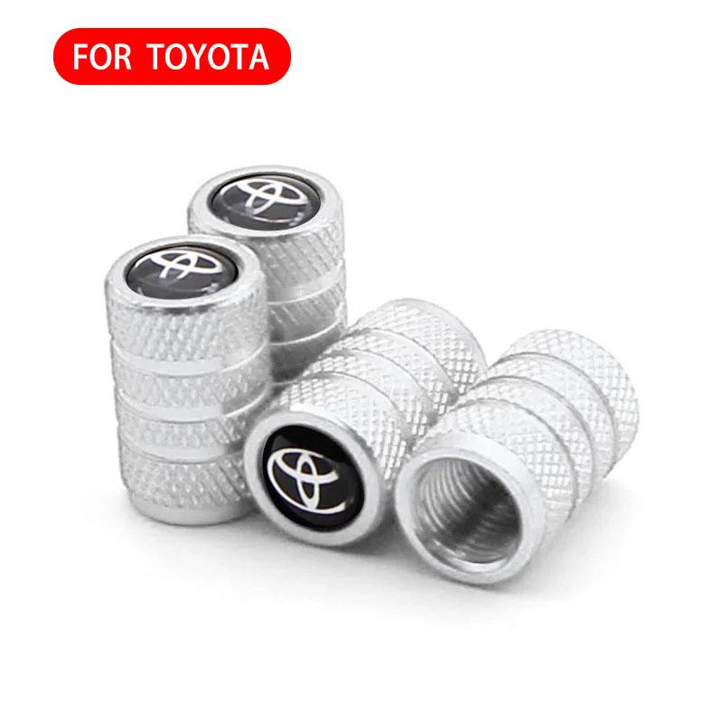 Car Valve Cap Decorative Dustproof Tire Valve Stem Caps For Toyota RAV4 Corolla Camry Frontier Supra C-HR Hilux Tacoma Prado