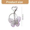 Butterfly Charm Keychain for Women and Girls Transparent Keyring Colorful Key Pendant Acrylic Clear Key Chain Ornament