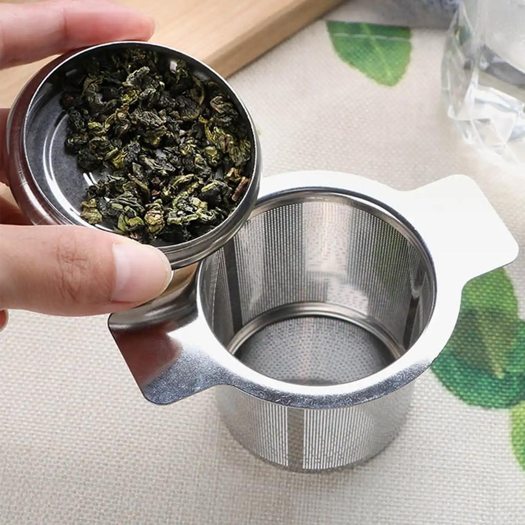 High Quality Tea Infuser Stainless Steel Coffee Tea Strainer Grid Binaural Net Leak Tea Mesh Tea Filter Tea Accessory