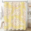 Vintage Style Floral Shower Curtain Cream with Pink Red Peony Print Bathroom Decor, Room Divider Custom Size Available (60x72 in