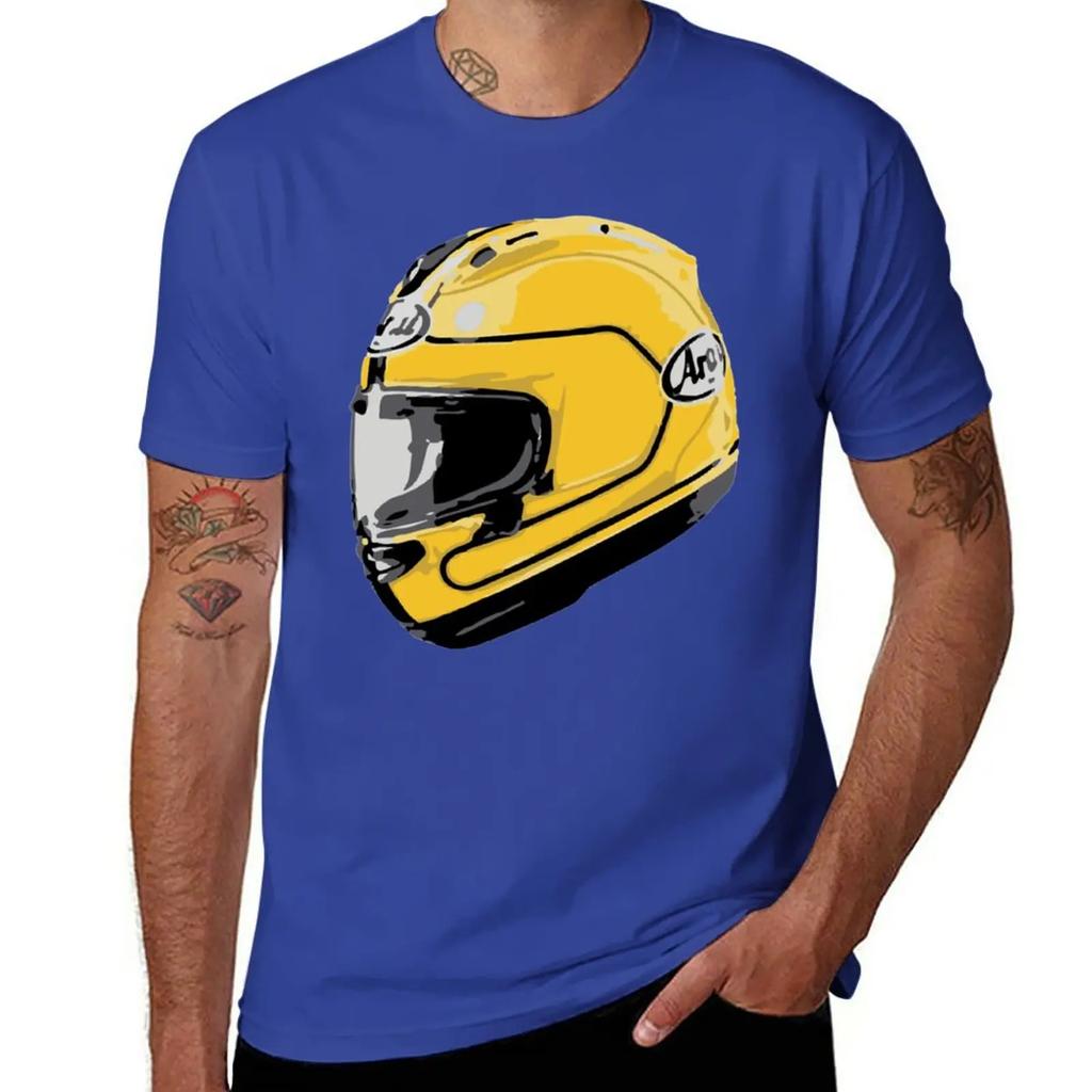 Abbigliamento streetwear anime pesante Nuova maglietta casco Joey Dunlop maglietta divertente vestiti estivi magliette Unisex pesante Unisex