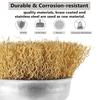 AT21-Electric For Drill Compatible 8Pcs Wire Brush Wheel Cup Set- Coarse Crimped Shank For Drill Attachment