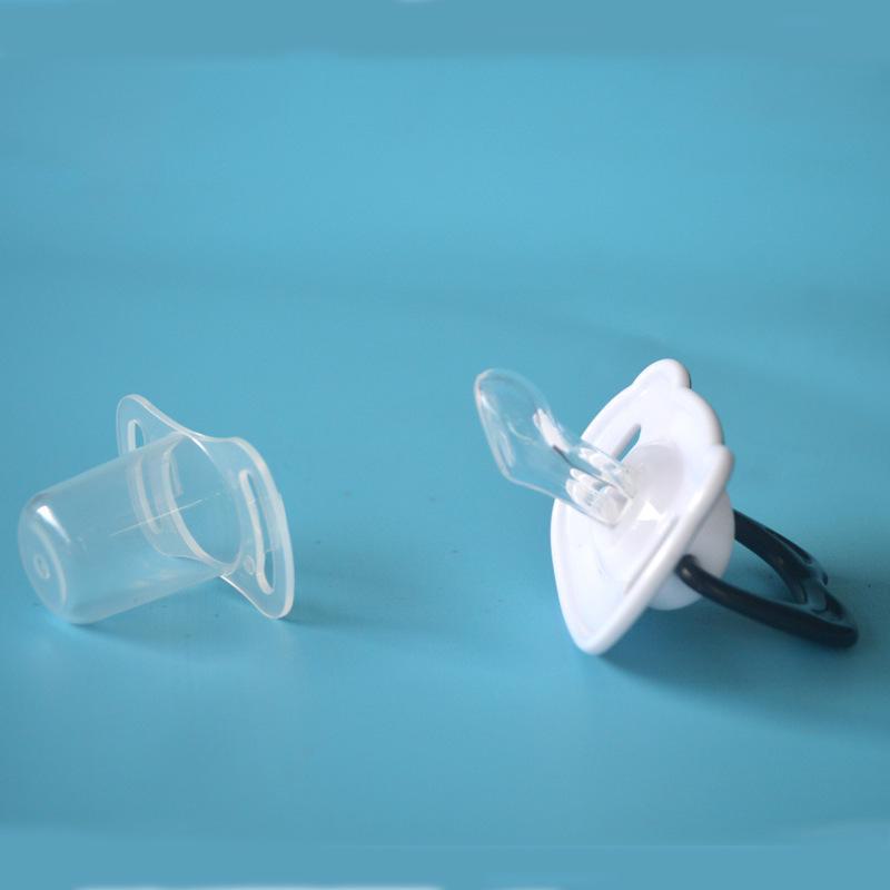 Panda Silicone Pacifier with Storage Box - Printed Round Flat Head Design