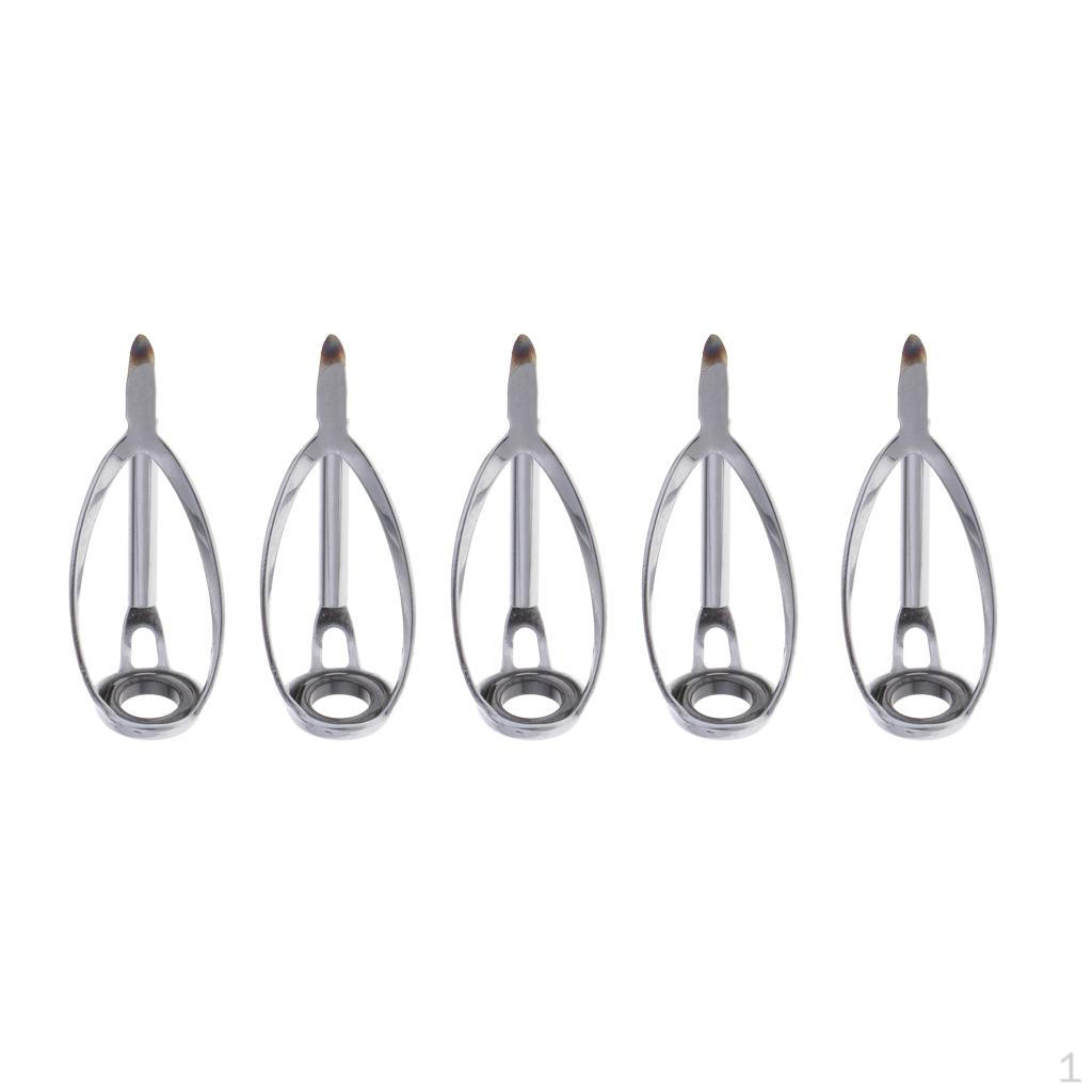 5 Pcs Fly Rod Guide Set Fishing Rings Tip Repair