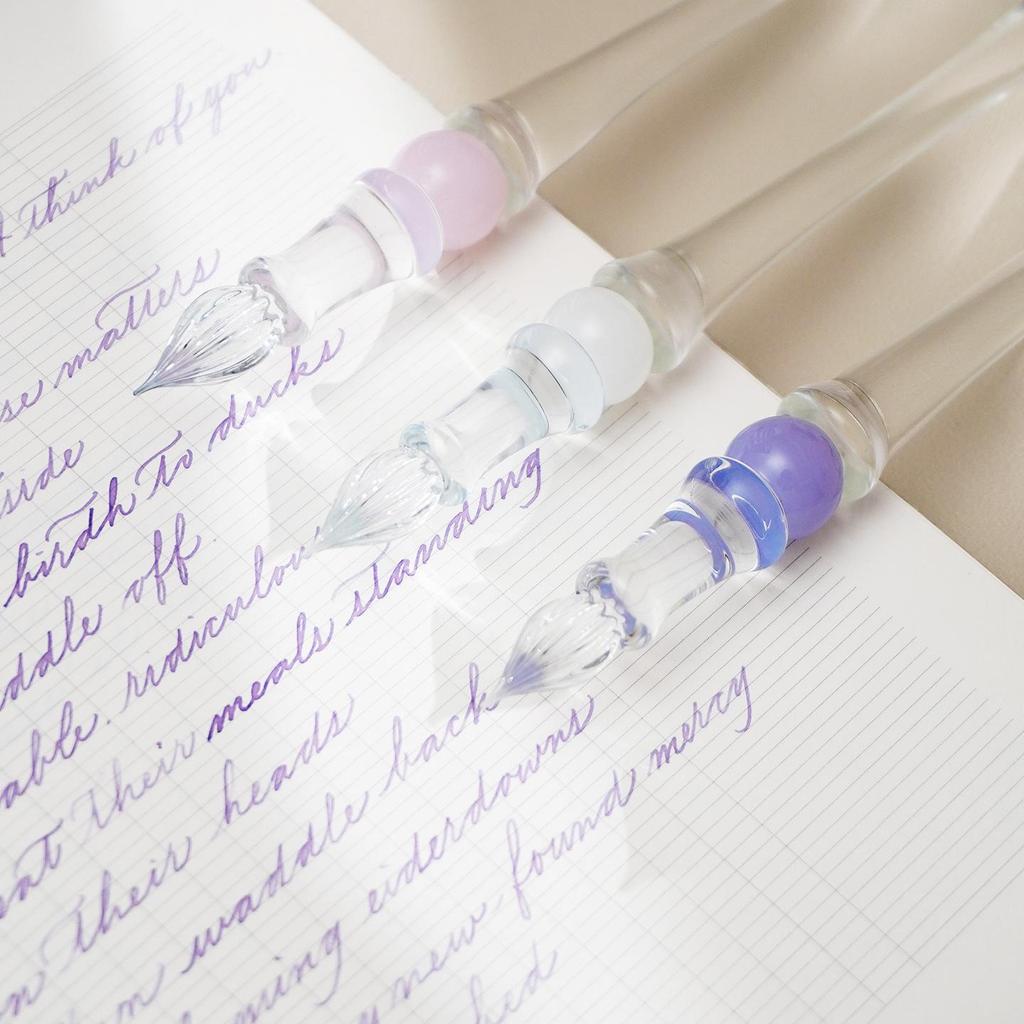 MajoJohn Crystal Glass Dip Pen Set – For Enthusiasts, Planning, Drawing & DIY Projects