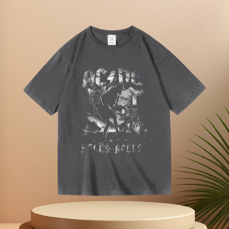 Summer New Cotton Short Sleeve Printed T-shirt for Men and Women Rock Pink Floyd Band Pink Floyd Printed T-shirt