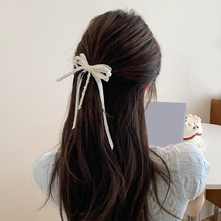 Pearls Butterfly Bows Hair Clip Versatile Hair Decoration Hairpieces Elegant Hair Accessory For Fashionable Hairstyles