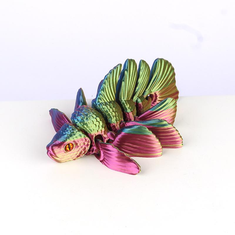 

3D Печать Фигурки Золотых Рыбок Многосуставные Подвижные Симуляция Глаз Для Домашних Декоративных Аксессуаров Детский Подарок Гостиная Аквариум