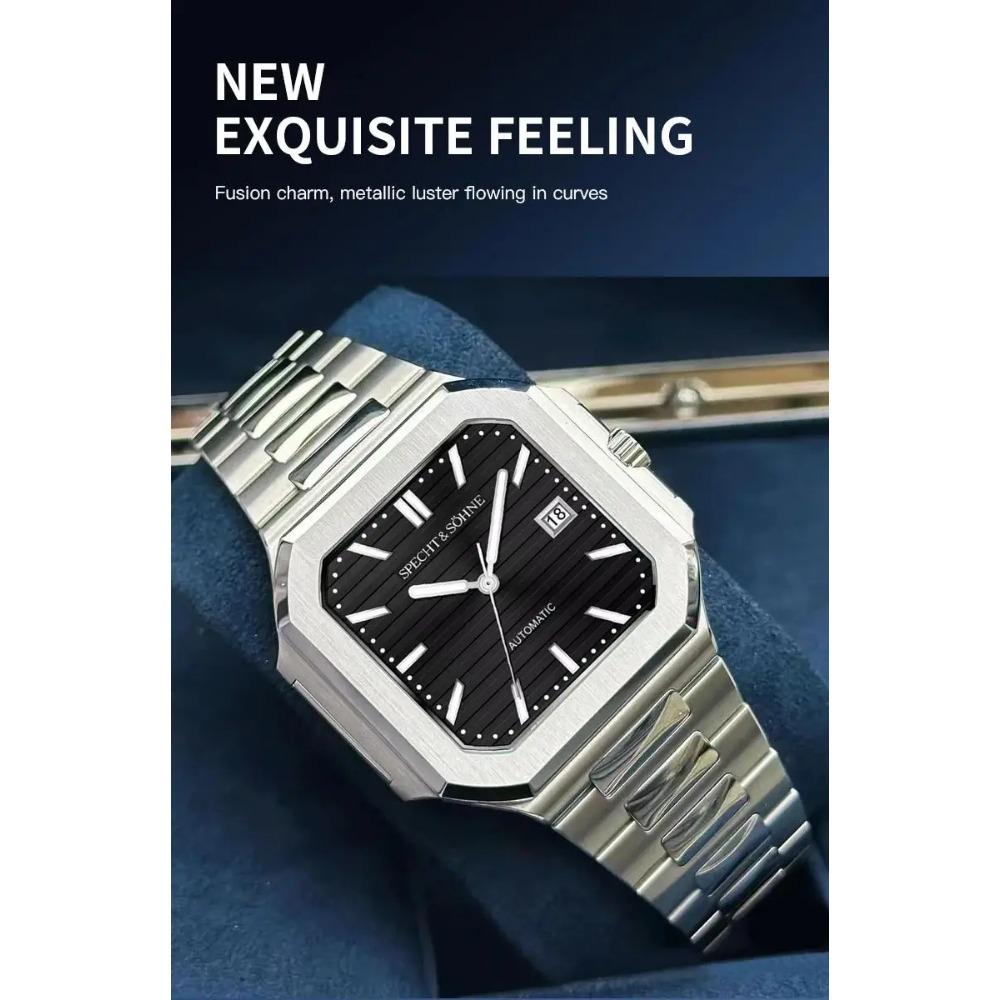 2025 Men's Classic Cubic Automatic Mechanical Watch 50M Waterproof Luminous Sapphire Crystal Reloj Hombre 41MM