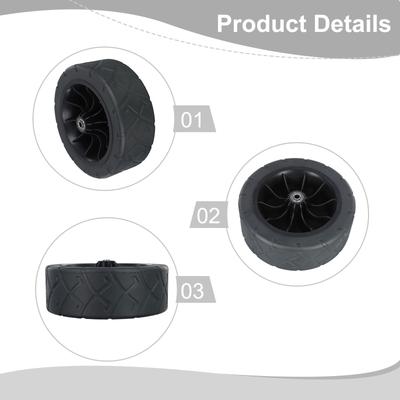 8inch PU Wheel Camping Cart Wheel Replacement Utility Wheel Baby Stroller