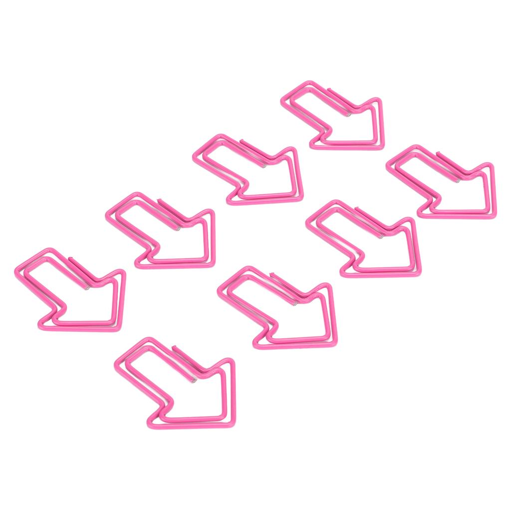 100Pcs Paper Clips Cute Unique Shape Electroplating Process Lightweight Portable Metal Paperclip