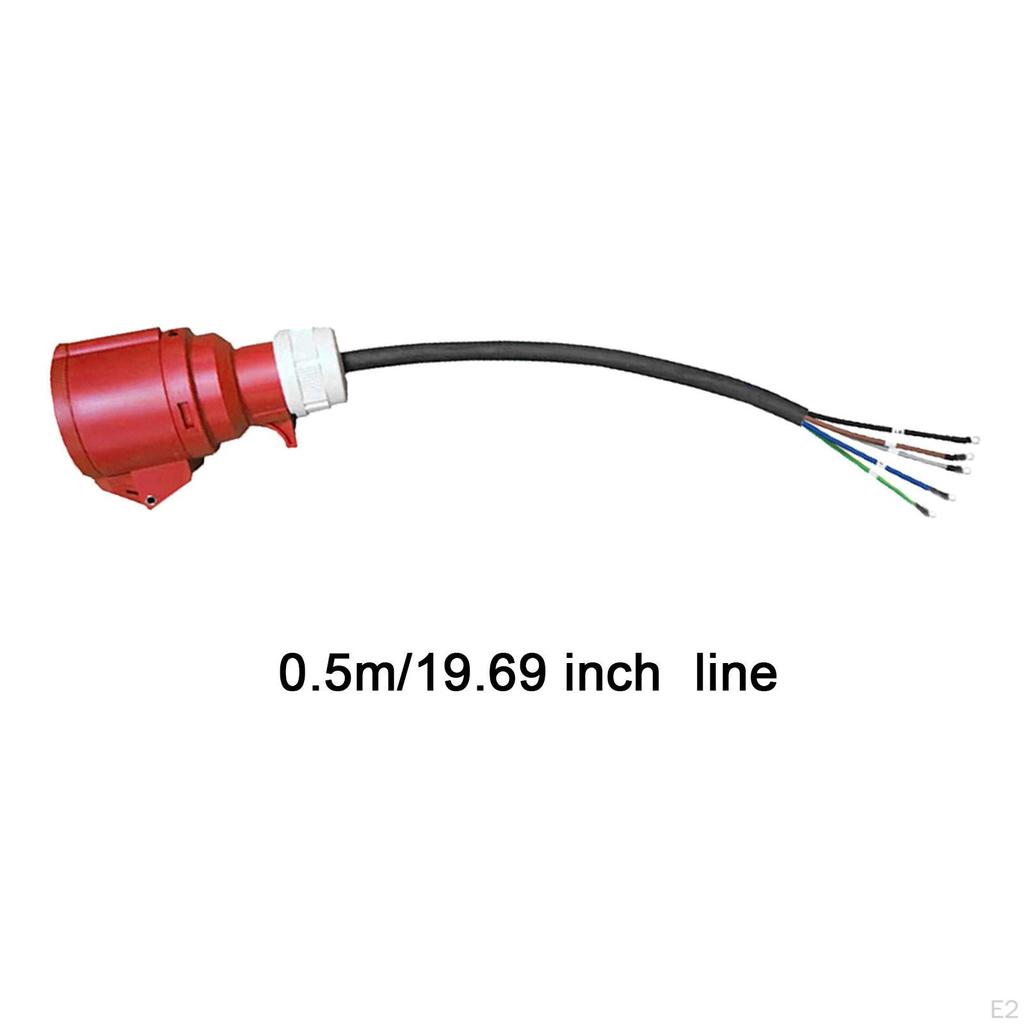 Cee 16A 5 Pin Coupling Socket Adapter Cable Extension Cord High Current IP44 Waterproof EV Charging