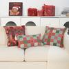 2pc Farmhouse Embroidery Throw Pillow Cover Ethnic Jacquard Cotton Linen for Sofa Couch Rustic Decorative Pillowcase Case
