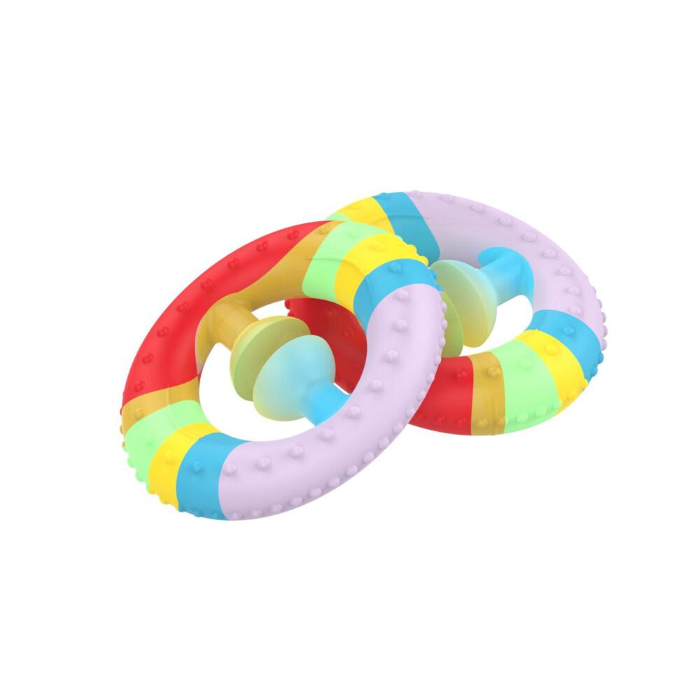 Colorful Silicone Squeeze Toy with Suction Cup for Sensory Play