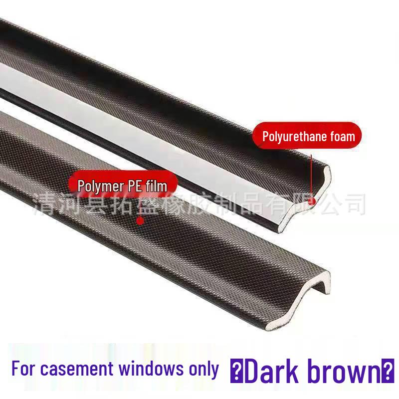 S-type Self-Adhesive Window Sealing Strip for Leak and Sound Insulation In Plastic, Steel, and Aluminum Alloy Windows