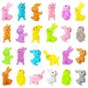 5/10PCS Happy Easter Rabbits Stretch Stress Relief Sensory Fidget Toys  Easter Egg Hunt Party Favor Basket Stuffer Gifts