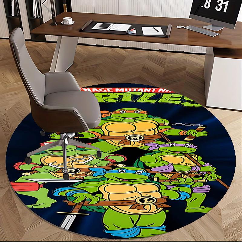 Teenage Mutant Ninja Turtles,TMNT Chair Mat Round Rug Office Carpet, Non Slip, Suitable for Living Rooms, Bedrooms,Decor1205749a
