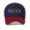 Polish Periodic Spelling Mesh Baseball Cap Birthday Funny Unisex Graphic Fashion Harajuku Sun Hat Summer Breathable Snapback Hat